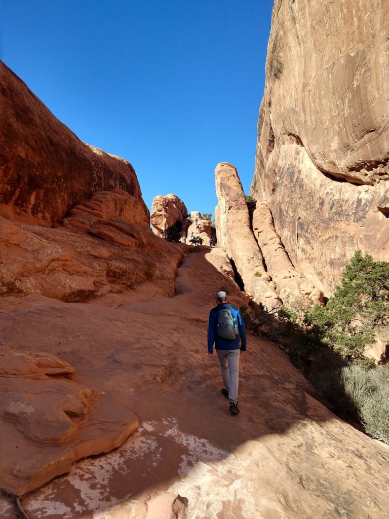 Path up to the primitive trail from the Landscape Arch